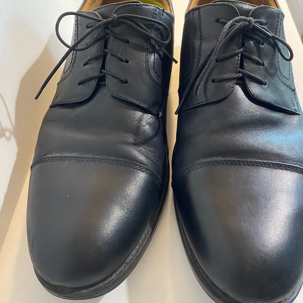 Mens Florsheim Black Leather Comfortech Oxford Lace Up Shoes, Size 14EEE